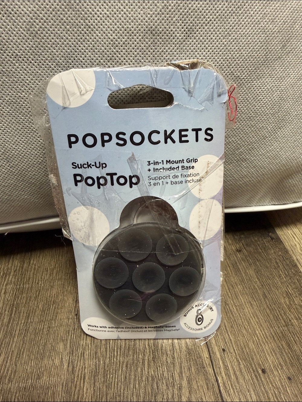 PopSocket White PopTop Swappable Grip